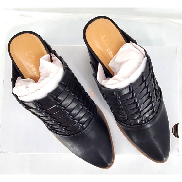 LC Lauren Conrad Women's Size 6 Riverbirch Black Slip On Mules New - Picture 2 of 7